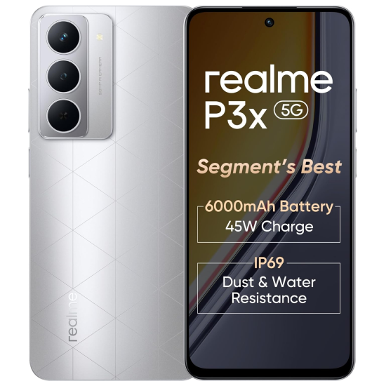 realme P3x 5G (Lunar Silver, 8 GB RAM + 128GB Storage)
